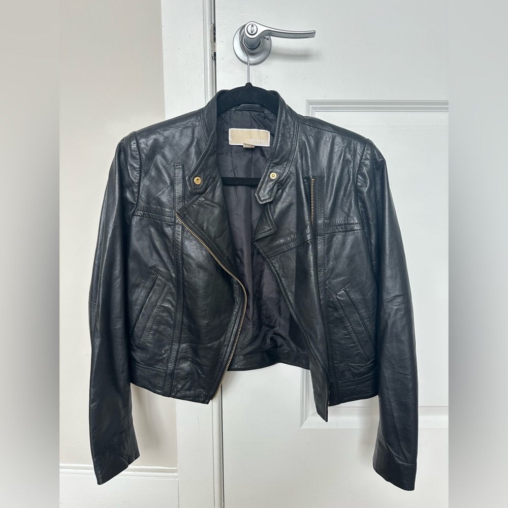 Michael Kors Small Black Leather Jacket